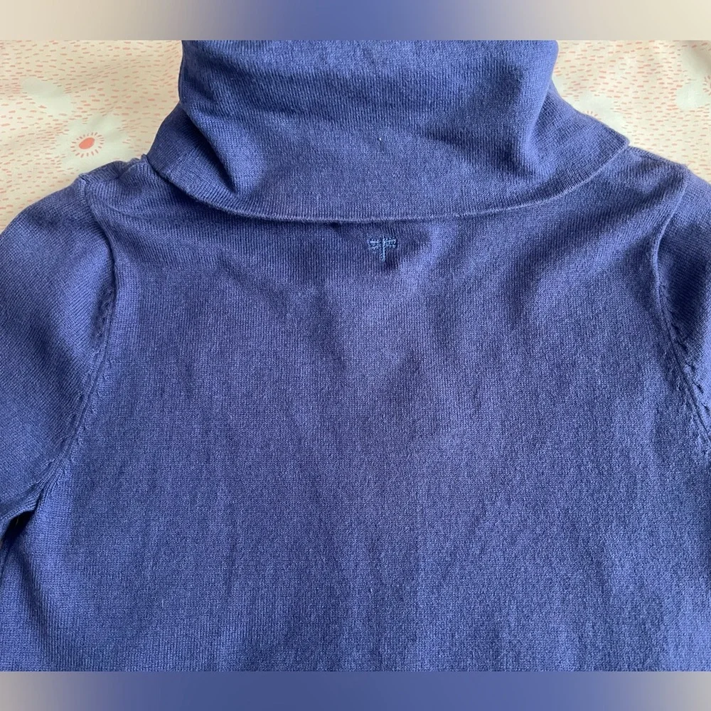 NWT Tyler Böe Kim Energy Blue Cowl Neck Dress XS Cashmere Cotton Nylon
